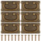Kssvzz 6 Stück Schrankgriffe Vintage, Schubladengriff, Antik Schrankgriffe Vintage Griffe Bronze Schrank Tür Schublade Ziehen Knopf mit Schrauben Schrank Schublade für Schränke, Kommoden, Bücherregal