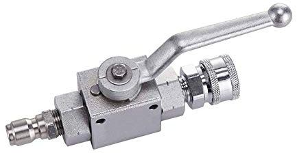 TRENTSNOOK Elektrisches Ventil Hochdruckreiniger Kugelhahn Kit, 3/8 Zoll Schnellanschluss for Power Waschmaschine Schlauch, 4500 Psi