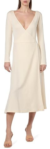 Tommy Hilfiger Robe Cache-Cœur Femme avec Col en V, Blanc (Calico), M