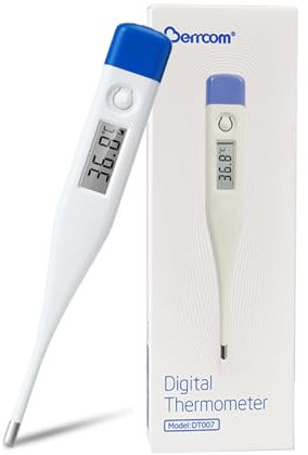 Berrcom Digitales Thermometer für Erwachsene und Kinder, Mund- und Unterarmthermometer Medizinisches Thermometer mit Fieberalarm