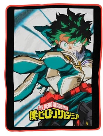 Franco Collectibles My Hero Academia Anime Bettwäsche, superweicher Micro-Raschel-Überwurf, 116,8 x 152,4 cm, offizielles Lizenzprodukt