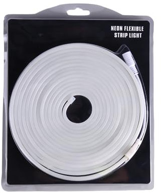 Jandei - Tira de Luz Led de Neón Flexible 12V, 5M 6x12mm 120 Leds/Metros. Color Blanco Cálido 3000k. Corte 2,5cm. Decoración Interiores y Exteriores, Hogar, Negocio, Rótulos. Transformador No Incluido