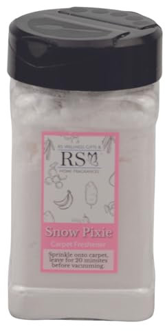 RS Wellness Highly Fragranced Snow Pixie Carpet Freshener, Shake and Vacuum, 300g Carpet Dust, Vegan Friendly, Handmade In UK