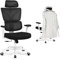 PEAKLIMB Bürostuhl Ergonomisch, Schreibtischstuhl mit Verstellbarer Kopfstütze Chefsessel Bürostuhl mit Lendenwirbelstütze und 3D Armlehnen, bürostuhl ergonomisch testsieger Computer Chair, weiß