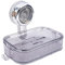 VirtuGro Porta Sapone Bagno Porta Saponetta In Plastica Porta Sapone con Ventosa Porta Sapone Cucina Murale con Vaschetta Facile da Installare Grigio A Un Piano/Due Piani (Piano singolo)