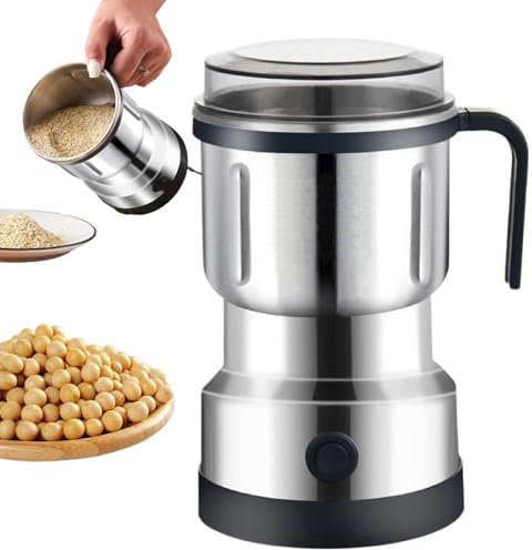 Macinacaffè, macinacaffè elettrico Wancle per chicchi e spezie, lama in acciaio inossidabile, ciotola, macinacaffè con spazzola pulita con un pulsante, macinacaffè rimovibile per chicchi di caffè e