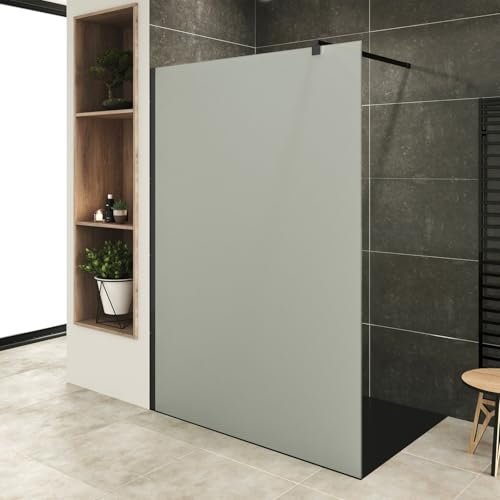 ROMA-BLACK Paroi douche Italienne noire 120 x 200 cm, verre 10 mm opaque