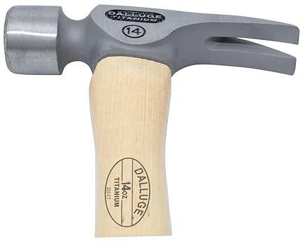 Vaughan 07175 Dalluge Titanium Hammer, 48,3 cm curvo con manico in Hickory