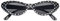 Cat Eye Brille Sandy mit Punkten – Stylische Rockabilly-Brille im 50er und 60er Jahre Look, perfekt für Kostüme und Partys! - Schwarz Weiß