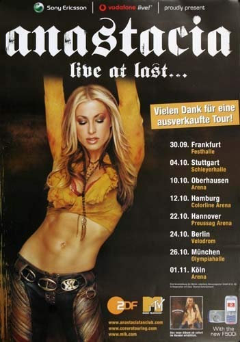 Anastacia - Live at Last, Tour 2004 » Konzertplakat/Premium Poster | Live Konzert Veranstaltung | DIN A1 «
