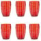 Zafferano Perle Glasbecher - Handgemachtes transparentes Buntglas, cl 32 h 109mm d 71mm - Set 6 Stück - Rot