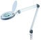 Lumeno dimmbare LED Lupenleuchte 8515GR mit großer 152 mm Echtglaslinse, einstellbare Helligkeitsstufen, geeignet als Arbeitsleuchte, Lupenlampe, Lesehilfe, 5 Dioptrien Grau