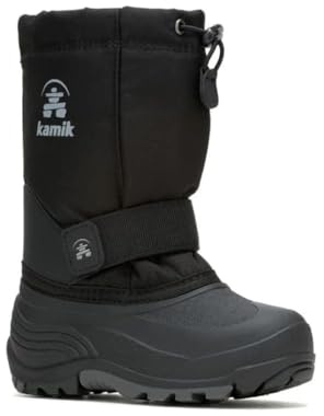 Kamik Stivali Invernali Scarponi Stivaletti Bambino Rocket Mossy Oak Country Camouflage Nero 19 EU