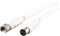 Schwaiger SAT/Antennen Adapterkabel, 90 dB, 5,0m, weiß, F-Stecker > IEC Buchse, 2-Fach geschirmt, 75 Ohm, digital, HDTV