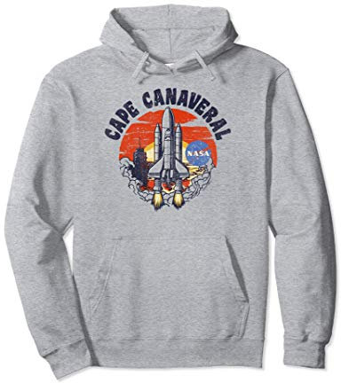 NASA Cape Canaveral Shuttle Lift Off Sunset Poster Pullover Hoodie