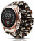 LvBu Armband Kompatibel mit Michael Kors Bradshaw 2, weiche Haargummis Uhrenarmband für Michael Kors Bradshaw 2 Smartwatch (Leopard)