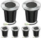 ledscom.de 6 uds. lámpara empotrada en el suelo BOLI para exteriores, IP67, acero inoxidable, redonda, 108mm Ø, 1x GU10 máx. 15W