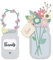 Sizzix Thinlits Stanzschablone 665079 Blumentopf von Lisa Jones 17er Pack