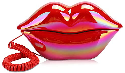 Nuovo telefono a forma di labbra con bocca rossa, telefono fisso con labbra alla moda, adatto per la decorazione dell'ufficio dell'hotel, ragazze per
