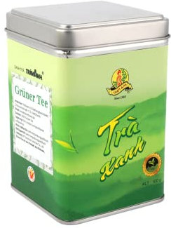 Teedosen - Tee Geschenkdose - Vietnamesischer Tee – Exklusive Teesorten in hocherwertiger Verpackung – 100g (Grüntee)