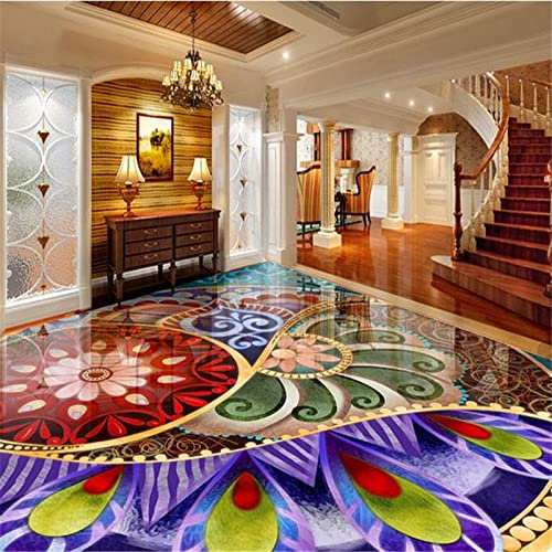 Papel pintado 3d personalizado pvc vinilo suelo papel pintado 3d estereoscópico hoteles impermeable autoadhesivo suelo pintura pegatina,350cmX245cm