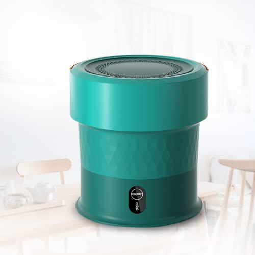 PanHuiWen Folding Mini Washing Machine Spin 13L Compact Washer Spin Dryer with Ozone Sterilization for Outdoor Caravans Small Apartments and Travel,green-Base