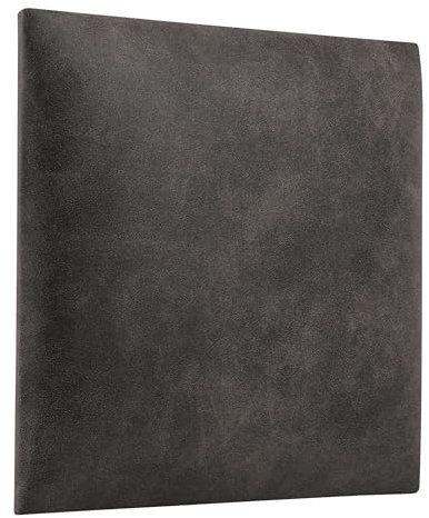 softwalls Wandkissen Vintage Leder mit 50mm Polsterung - Bett Kopfteil Wandpolster - Wandverkleidung - Wandpaneele | 30 x 30 Anthrazit