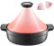 YLWX Tajine Mijoteuse Marocaine, Mijoteuse En Céramique, Fait à La Main Tajine Pot En Argile Avec Gants Anti-brûlure (Color : Rose)