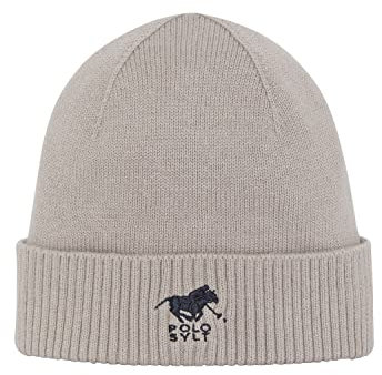 Polo Sylt Mütze mit Label-Stickerei und geripptem Saum