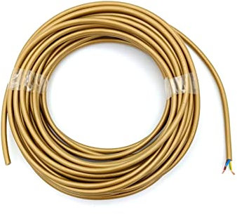 [Matassa 10mt] Cavo dorato oro 3 poli 3x0,50mm 250V IMQ H03VVH3-F