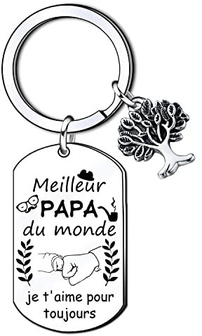 AIMINI Cadeaux Papa Cadeaux Porte clés Papa Cadeaux Anniversaire Papa Cadeaux Papa Noel Cadeaux pour la Fête des Pères Cadeaux Personnalisé Papa Cadeaux Papa Original (5)