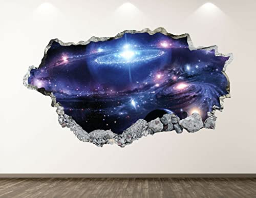 Wandsticker Galaxy Wall Decal Art Decor 3D Smashed Kids Milky Way Sticker Mural Home 55x80cm