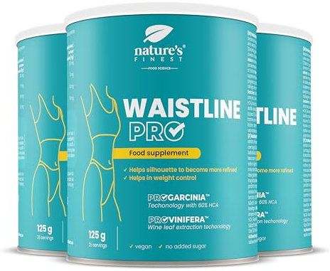 Nature's Finest Waistline PRO, Strandfigur Effektiv Abnehmen und Stoffwechsel Komplex für Frauen, Garcinia Cambogia Abnehmen, Fettverbrenner Vegan