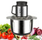 JHLP 1000W Mini Kitchen Food Blender Chopper - Small Electric Mixer Processor with Stainless Steel Bowl - Baby Food Maker with 2 Speeds & 6 Bi-Level Blades - Meat Mincer for Efficient Cooking