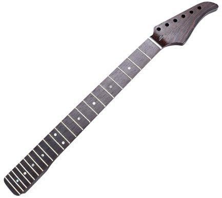 Fockety Mástil de Guitarra Eléctrica, 22 Trastes Material de Madera de wengué Reemplazo de Mástil de Guitarra, Mástil de Diapasón de Guitarra Suhr ST Guitarra Mástil