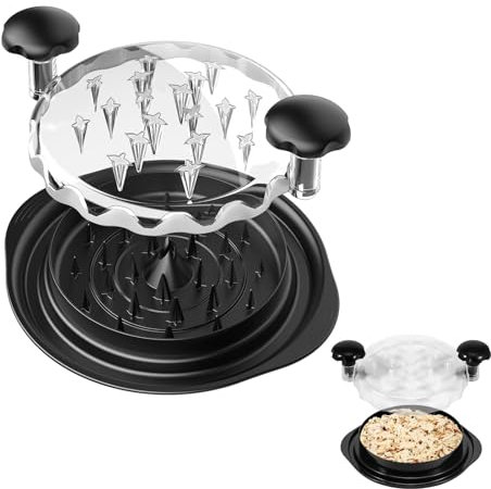 The Quick and Easy-to-Use Meat Grinder Multifunctional Meat Shredder with Transparent Lid, Shredding Meat Chicken Shredder Tool Twister Salad Spinner Food Shredder BBQ Accessories