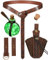 Livofloral Mittelalter Gürtel 6 Stück für Damen Herren, Renaissance Mittelalter Kleidung Accessoires, Halloween Kostüm Wikinger, Lederbeutel, Zaubertrankflaschen, Kleiderhaken Vintage Renaissance Deko