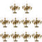 AMOYER 10 Pcs Mini Candelabra Cake Topper Candlestick Candle Holder Dessert Food Cake Topper for Christmas Wedding Birthday Decor