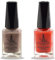 (2Pcs Set) Henna Infused Halal Nail Polish Water Permeable Nail Polish Wudhu friendly and Vegan Long lasting Shiny Nail polish (Imperial Red, Azim)