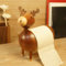 HpLive Toilettenpapierhalter aus Holz, Papierhandtuchhalter mit Cartoon-Hirsch, Küche Toilettenpapierhalter aus Massivholz