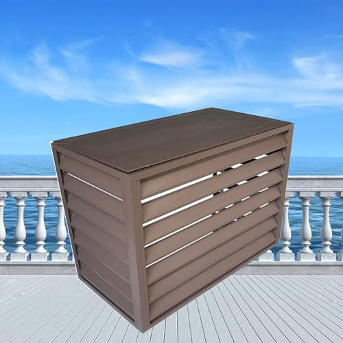 Outdoor Klimaanlage Abdeckung mit Ablagen Mini Split Klimaanlage Abdeckung Braun