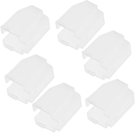 ibasenice 6Pcs Record Player Needle Cover Plastic Stylus Guard for Turntable Prevents Static and Wear Easy to Install Universal Fit