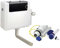 Nes Home Concealed Toilet Cistern Side Inlet Valve Dual Flush With Chrome Button