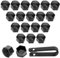 20 Pièces Cache Ecrou pour Citroen DS3 / DS DS3 2009-2016, Boulon Ecrou Couvre pour Ecrous de Roue avec Outil Demontage Voitures Décoration Extérieure,19mm