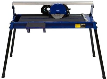 Wet Tile Cutter with 720mm Bench Stand Table Laser Cutting Guide Diamond Blade Heavy Duty 800W Motor Includes Free Extra Blade 0-45° Angle Cut Range Foldable Legs Portable DIY and Professional Use