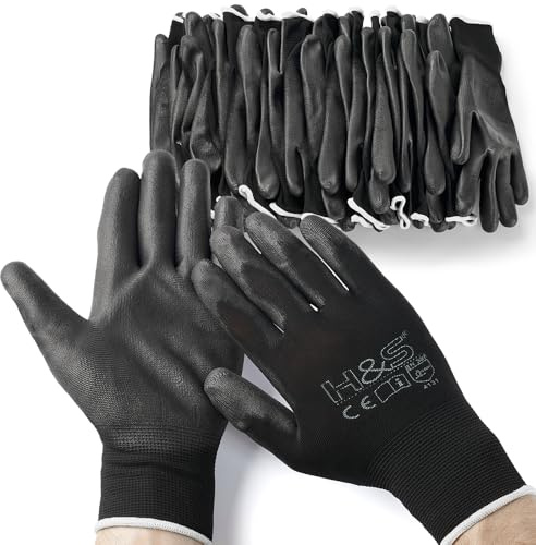 ISC Hygiene & Safety Arbeitshandschuhe Herren und Damen, 9/L, 36 Paar