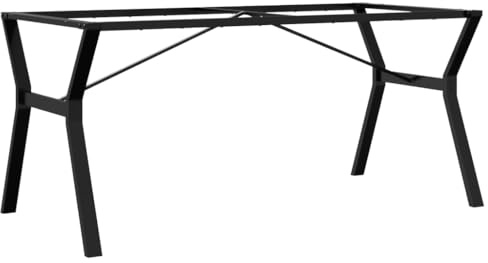 HETFTJN Y-Form Esstischbeine 160x80x73 cm Schwarz pulverbeschichteter Stahl Modernes Design Robust und Langlebig für Küche Esszimmer Büro und Wohnzimmer