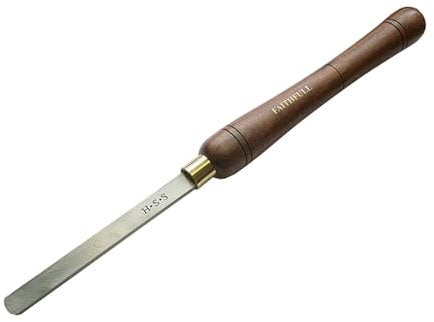 Faithfull HSS 15mm Round Nose Full Length Woodturning Chisel, Total Length 410mm