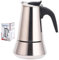 CUPERINOX Cafetera Italiana inducción | 10 Tazas | cafetera Express para Placas y vitroceramicas inducción | Acero Inoxidable | Apto lavavajillas (no Incluye Molinillo café)