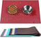 VIVAGLORY Dog & Cat Feeding Mat - Waterproof, Non-Slip Silicone Mat with Raised Edge - Burgundy, L(60x40cm)